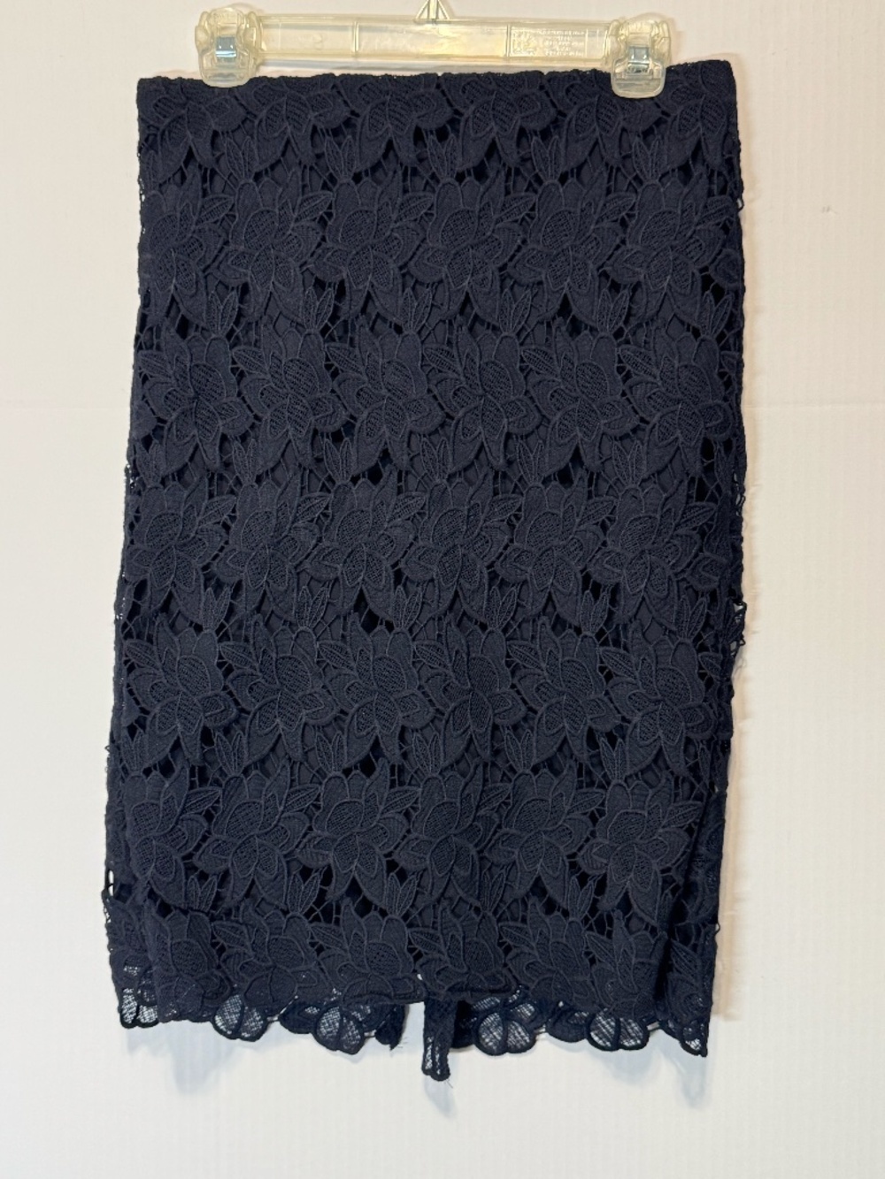 Catherine Catherine Malandrino Black Venice Floral Lace Pencil Skirt 8 Lined